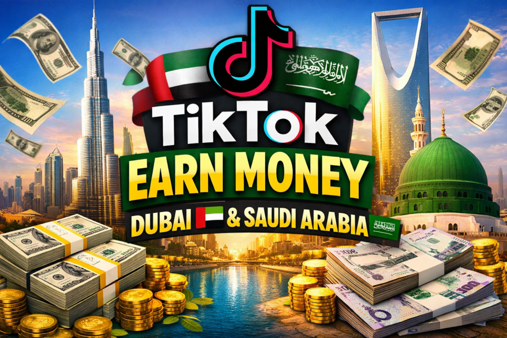 Earn money with TikTok in Dubai and Saudi Arabia