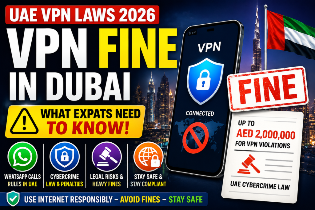 UAE VPN Fine 2026: Dubai Cybercrime Laws, WhatsApp Calls, and Internet Regulations