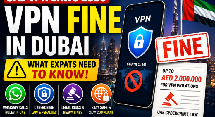 UAE VPN Fine 2026: Dubai Cybercrime Laws, WhatsApp Calls, and Internet Regulations